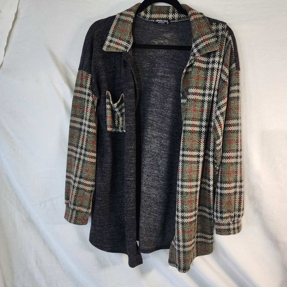 HEIMISH USA Gray and Red Patterned Knit